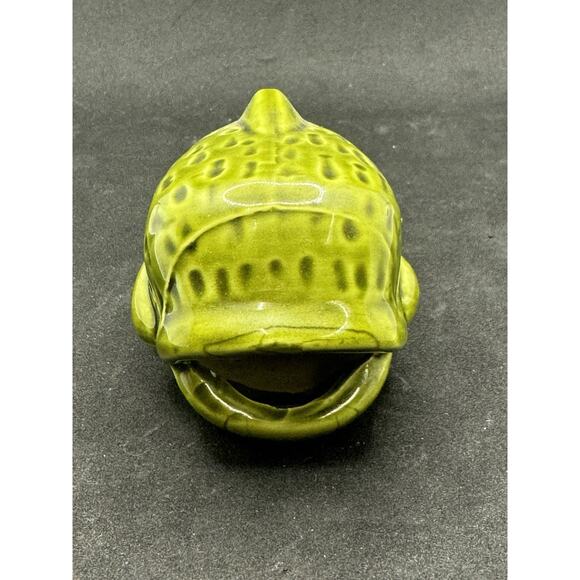 Vintage MCM ? Green Decorative Ceramic Fish App 6” Long- Very Unique - Picture 3 of 8